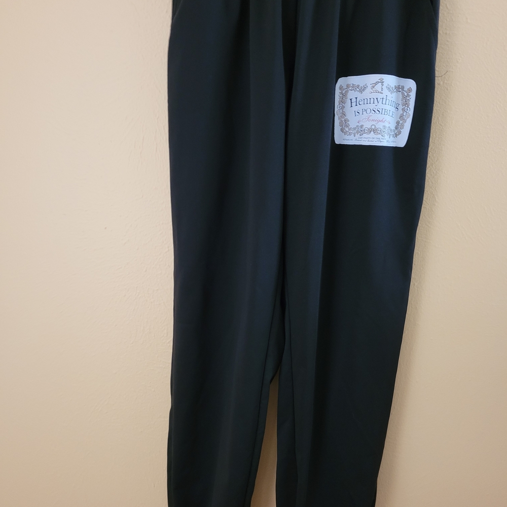 Black Joggers with White Patch "Hennything's Possible"